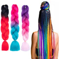 Fujia Wholesale 24 Inch Hot Water Setting Jumbo Yaki Hair Braiding Hair Twisted Ombre Jumbo Braid Synthetic Hair