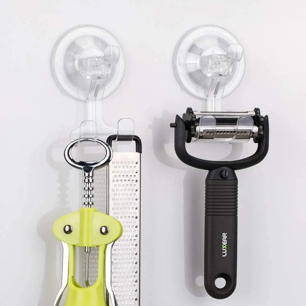 Modern Waterproof Transparent Powerful Suction Cup Wall Mounted Hook for Bathroom Use Easy Installation 1 Year