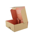 Custom Packaging Rectangular Pink Kraft Natural Cardboard Corrugated Box for Nail Wedding Apparel