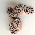Hot Selling Women's Indoor Fluffy Faux Fur for Slippers Plus Size Leopard Print Soft Flat Bottom Warm for Spring Season