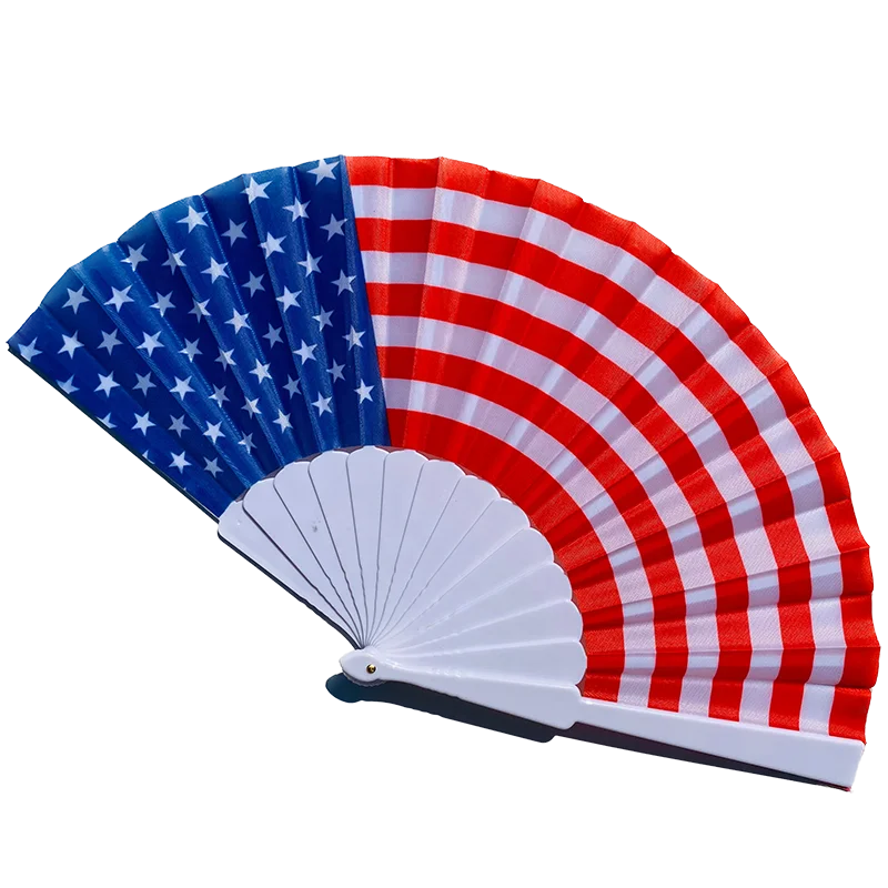 Promotional Personalize With National Flag Logo Chinese Fans Personalized Design Hand Held Folding Fans