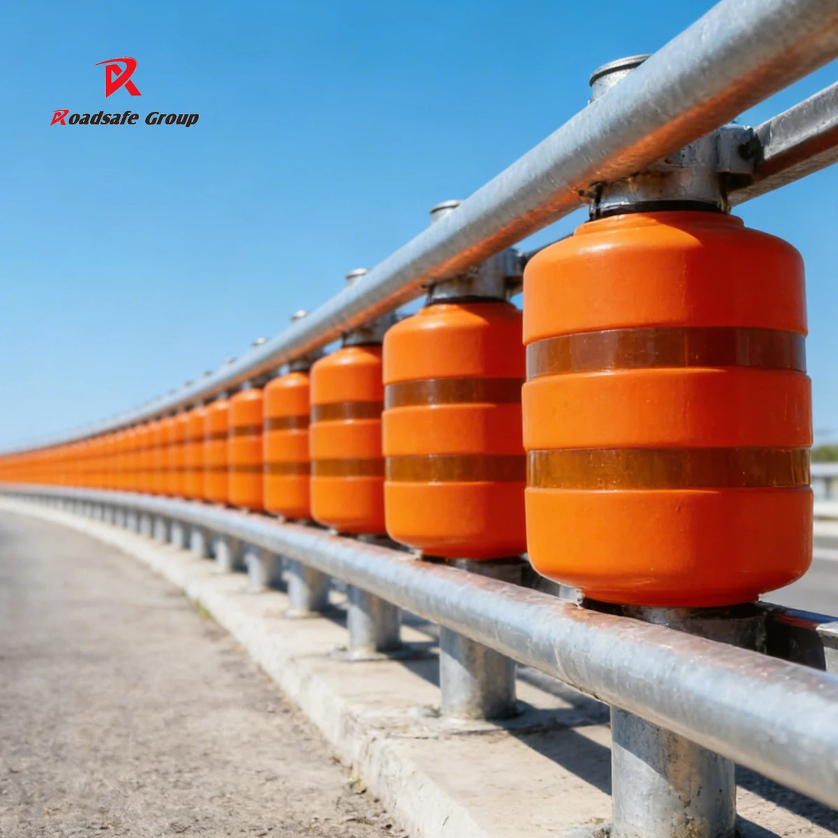 EVA/PU Foam Highway Safety Guardrail Anti-collision Proof Roller Rotating System Crash Barrier Guardrail Road Bend Road