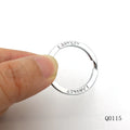 Custom Chrome Color Metal Flat Keyrings Engraved logo Split Rings for Accessories