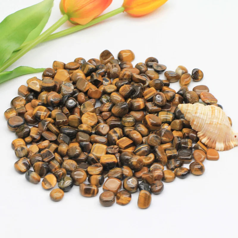 Hot Sale Natural Tiger's Eye Chips Crystal Healing Tumbled Stone Chips Gravels for Fengshui Home Decoration and Gift Use