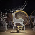 Outdoor Custom Moose Christmas Street Decoration LED Christmas Elk Decoration Stainless Steel Moose Reindeer Hollow Sculpture