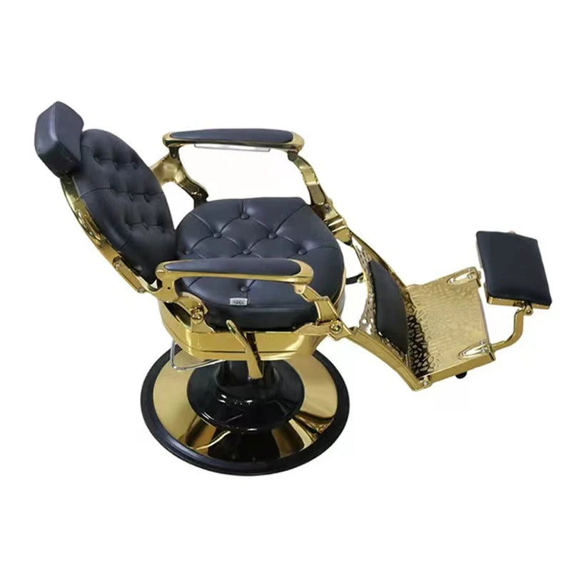 Popular Taifu Salon Chairs Black Silver Barber Chair With Seat for Barbzr Attached
