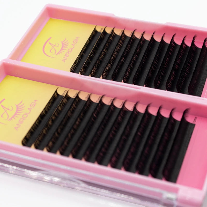 Regular Volume Handmade Trays 0.05 0.02 Cashmere Mega Volume Lashes Extensions Matte Lash Trays Wholesale