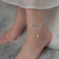 2025 New Simple Snake Bone Chain Anklet for Women Fashion 925 Silver Sterling Anklet