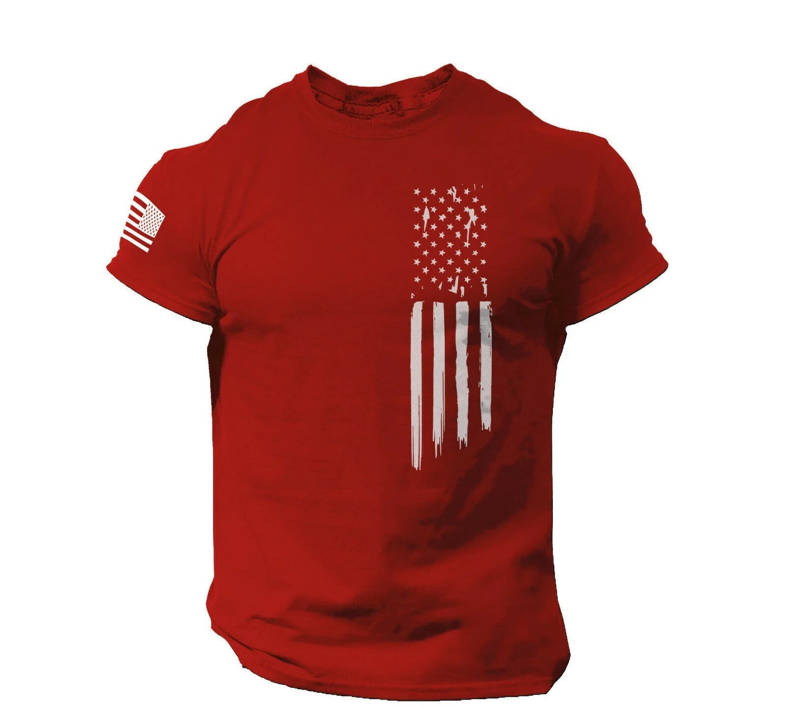 Custom Presidential Election American Flag Men's T-Shirt Digital Printing 3D Casual Short Sleeve Spring Summer Quick Dry