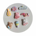 100pcs Cartoon Resin Music Phone Resin Cabochon Phone Case Deco Parts Character DIY Hair Bows Accessories