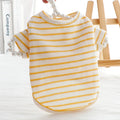 Dog Striped Pajamas - Autumn Knit Buttoned Base Layer - Small Breed Puppy Knitted Home Clothes - Winter Pet Apparel