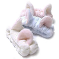 Cat Ears Spa Makeup Headband Plush Cat Hairband Soft Stretch Fuzzy Multifunction Washing Face Shower One Size Fits All for Women