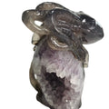 Natural Agate Amethyst Geode  Healing Stone Devilfish Marine Organism Crystal Carving Sealife Octopus for Home Decoration