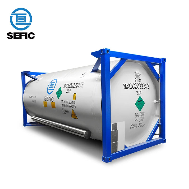 20ft Tank Container Cryogenic CO2 Storage Tank T75 ISO Tank Cryogenic Gas Cylinder Transport Container