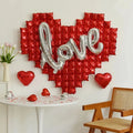 Heart Love Shaped Background Wall Balloons Large Love Aluminum Foil Balloons Wedding Decor Birthday Party Supplies Valentine Day