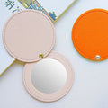 Fashionable PU Makeup Mirror Multi-color Simple Portable Creative Gift Touch up Mirror Mini Handheld Small Mirror