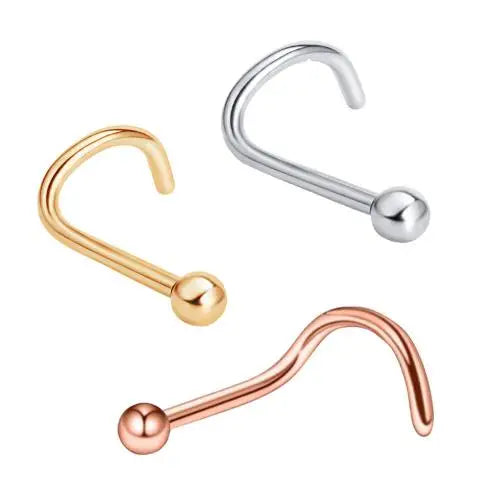 Unisex 0.8x6.5x2mm Stainless Steel Nose and Mouth Piercing Jewelry Hot Sale Fashion Accessory
