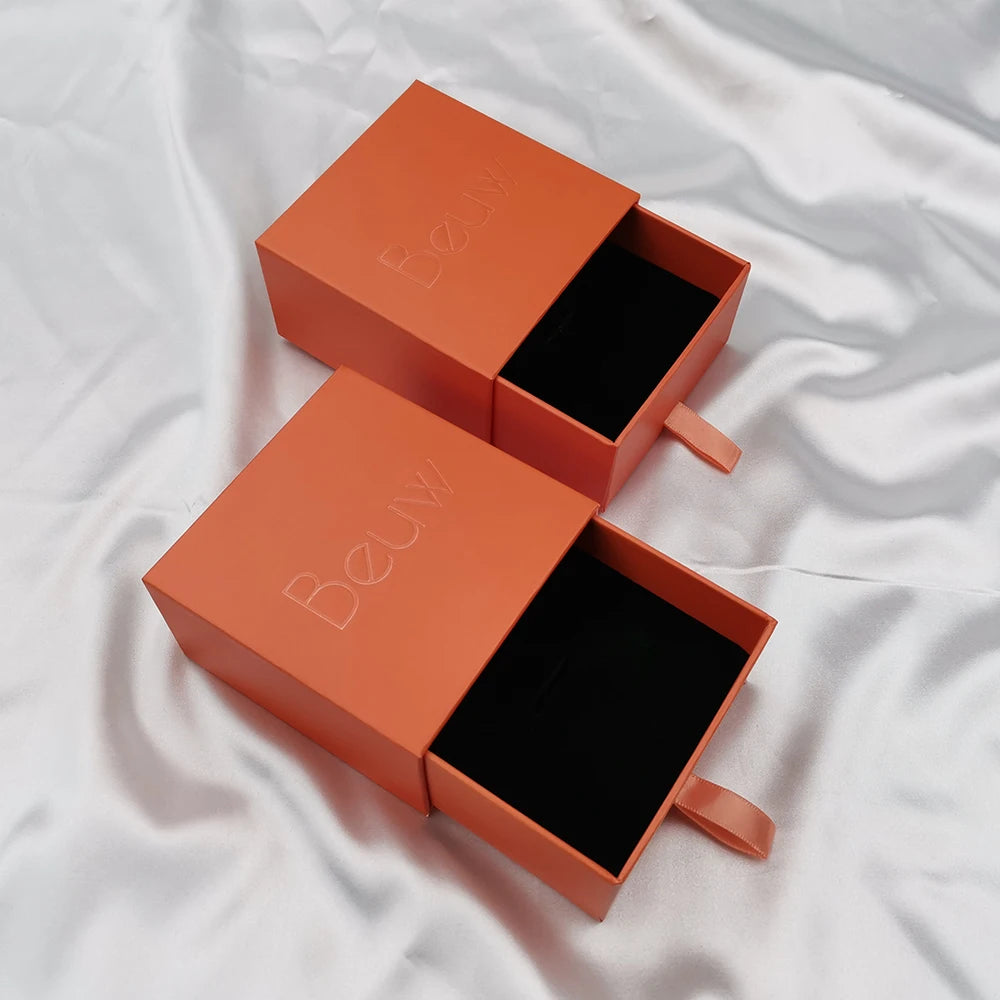 Custom Logo Paper Jewelry Packaging Box Earring Ring Bracelet Rigid Box for Jewelry Gift