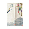 Wholesale Custom Logo Designed Any Sized Cotton Linen Japanese Korean Style Sliding Kitchen Door Curtain