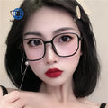 Teenyoun Eyewear Fashion Korean Style Plain Spectacles Polygon Pc Glasses Oversized Square Blue Light Blocking Eyeglasses Frames