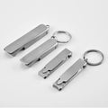 Portable Multifunctional Stainless Steel Keychain Includes Bottle Opener Nail Scissors Manicure Tools Folding Nail Clippers