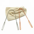 Latest Pure Copper Tongue Cleaner Reusable Tongue Scraper Cleaner Tongue Scraper With Hand Grip Ayurveda Oral Care