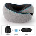 Premium Portable Memory Foam Head Neck Pillow Car Support Airplane Air Travel Pillow