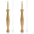Easyhandmade Durable Flower Style Punch Needles Pen Holder Wood Handle Knitting Needle Crochet Hook Handcraft Tools Threader Kit