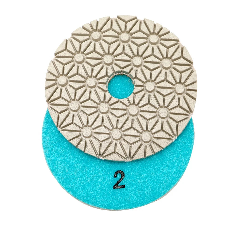 TRUE SHINE Wet or Dry Diamond 3 Step Buffing Pads for Granite Marble and Quartz