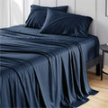 Eco-Friendly Breathable Style Bedding Sheet Set Comfortable Light-Weight Bamboo Fabric 3-Pieces with Pillowcase for Home Hotel MegaBDM