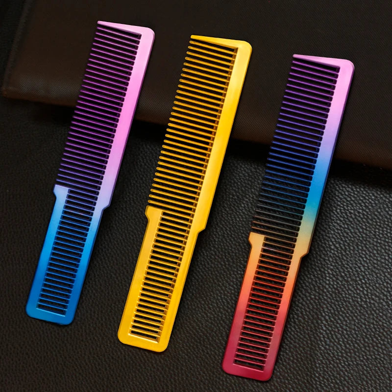 Wholesale Custom Electronic Plated Hair Clipper Comb Men Hair Styling Cutting Comb for Barber Trimmer Comb for Salon Hairdresser