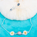 B030221 DIY 7-8mm Natural Freshwater Pearl Bracelet Accessory 925 Sterling Silver Adjustable Chain Bracelet for Women