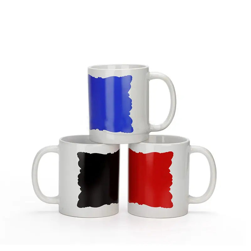 Custom Logo Heat-Reacting Ceramic Coffee Mug Sublimation Magic Mugs Promotional Color-Changing Cups for Back to School Gift