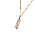 Fashion Titanium Stainless Steel Golden Bamboo Vertical bar Pendant Necklace Simple Charm Women Choker Necklaces Jewelry
