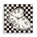 Nordic Style Luxury Art Decoration Creative Twist Wall Clock Quartz Movement Silent Glass Frameless Needle for Living Room