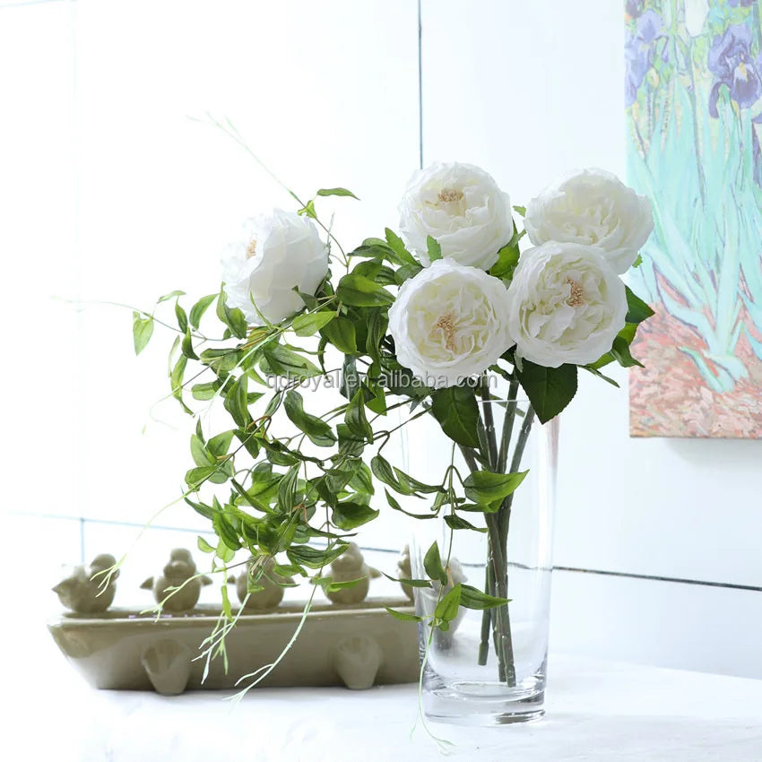 Wholesale Decorative Real Touch Latex Roses Artificial David Austin Wedding Flower Arrangements for Valentine's Day & Graduation