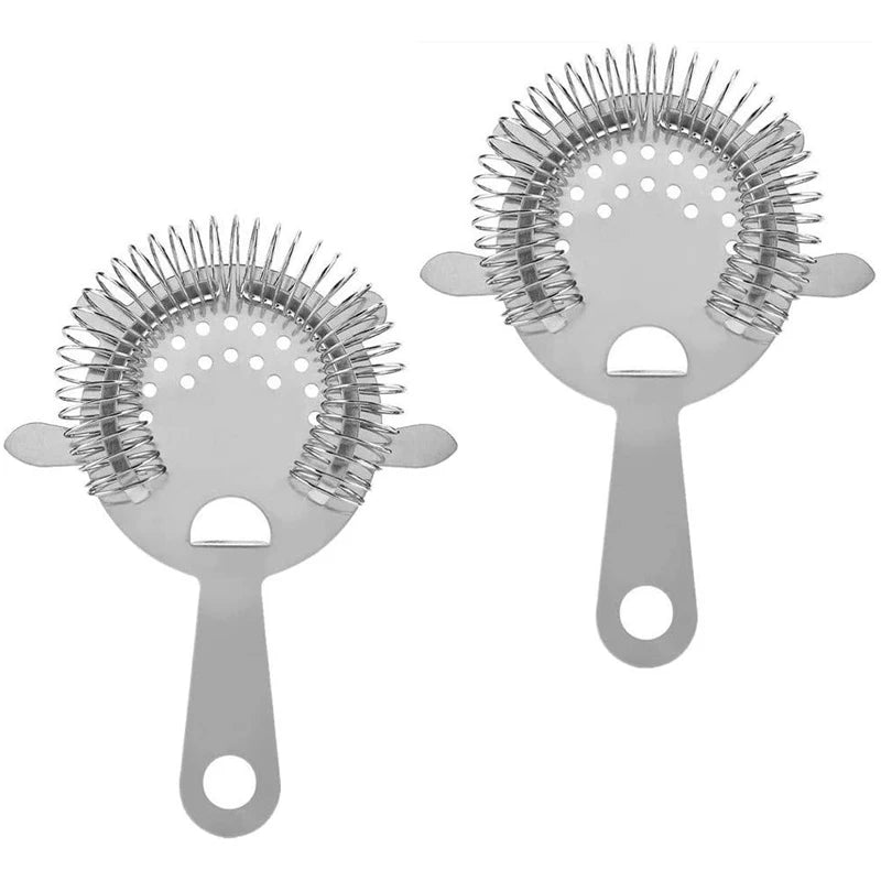 Bar Tool Drink Strainer Stainless Steel Bar Cocktail Strainer Filtering Tool for Restaurant Home Bar Ice Strainer