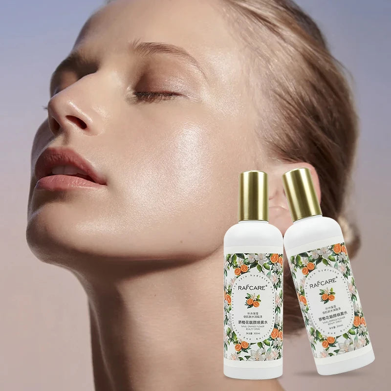 Sunblock Spray for Face Silicone-free Nourishing & Hydrating and Squalane & Orange Face Mist With SPF