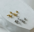 Unique 18 K PVD Gold Plated Stud Earrings for Women Stainless Steel Non Tarnish Knot Earrings
