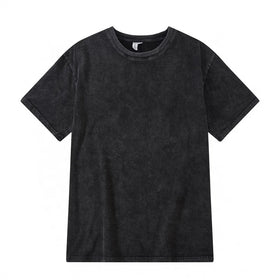 High Quality Washed Faded Men's Personalized Blank 100% Cotton Knitted Regular Fit Custom Vintage Print T-Shirt