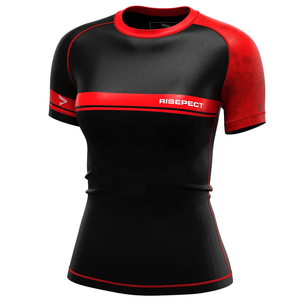 Biker Shorts Women Short Sleeve Workout Active Wear Skinny Playsuit Compression Shirt