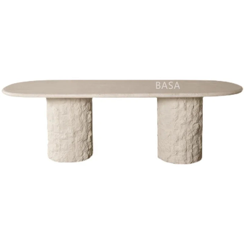 Living Room Conference Room Natural Marble Tea Table Simple Long Tablee