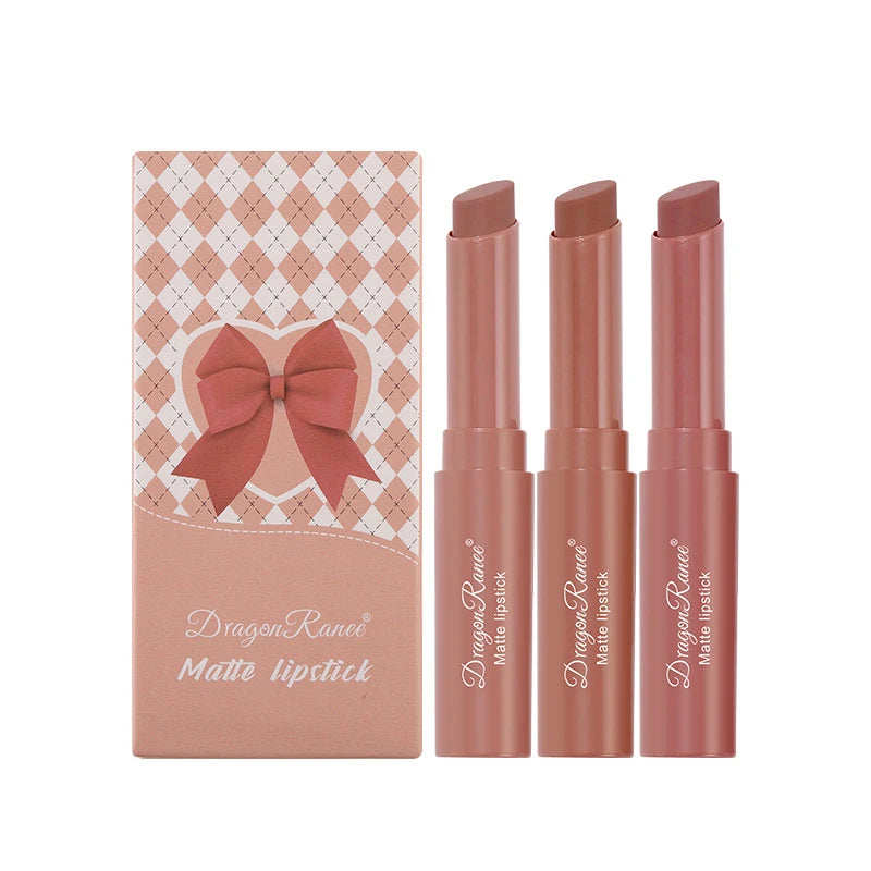 Matte Lipstick Crayon Colors Lipstick Pencil Lasting Moistening Waterproof Non-stick Cup High Pigments Pink GG