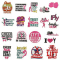 New Design Iron on Embroidered Happy Cheering Squad Patch for Clothes Bag Decoration