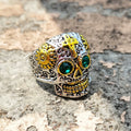 Personalized Fashion Jewelry Manufacturers Engraved Retro Skull Custom Signet Ring for Men