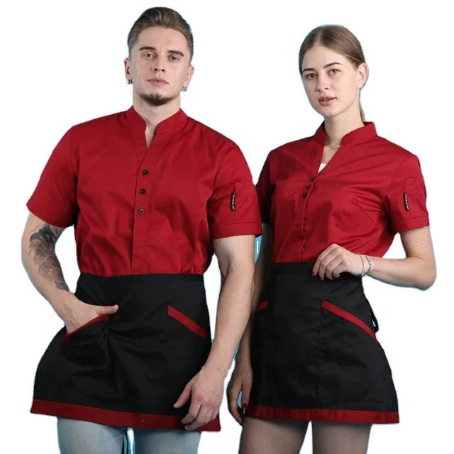 Polyester Cotton Blend Durable Reusable Washable bar Waist Apron Restaurant Bistro Apron