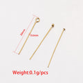 Wholesale 304 Stainless Steel Flat Ball Head Eye Pin Needles for Jewelry Making
