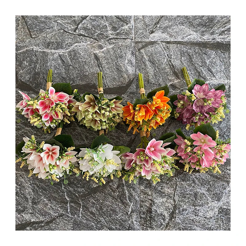 Cheap Wholesale Artificial Flowers 14 Head Clematis Bundle Dekoration