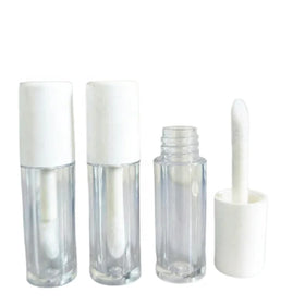 Small Lip Gloss Tubes White Black Liptint Bottle Cosmetic Liquid Lipstick Packaging Empty Cute Mini 1ml Lipgloss Tubes