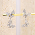Fashion Jewelry Cubic Set Earring Silver 925 for Ladies Jewelry Sets Butterfly Necklace Jewelry Gold Plated
